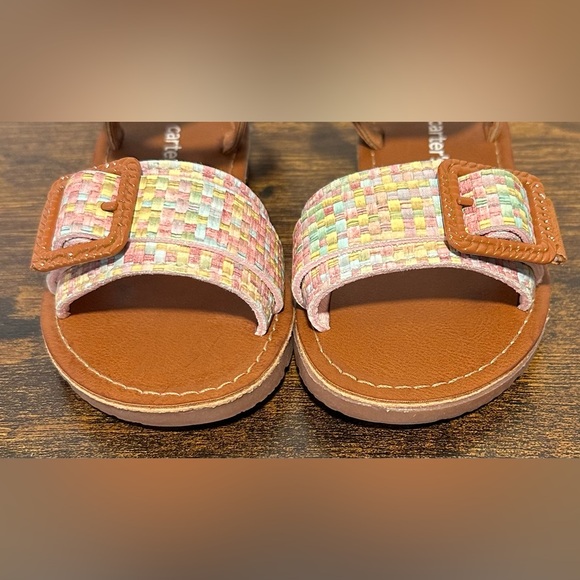 Carters Toddler Girls Isa Brown/Multi Velcro Strap Sandals NWT Various Sizes - Picture 7 of 8